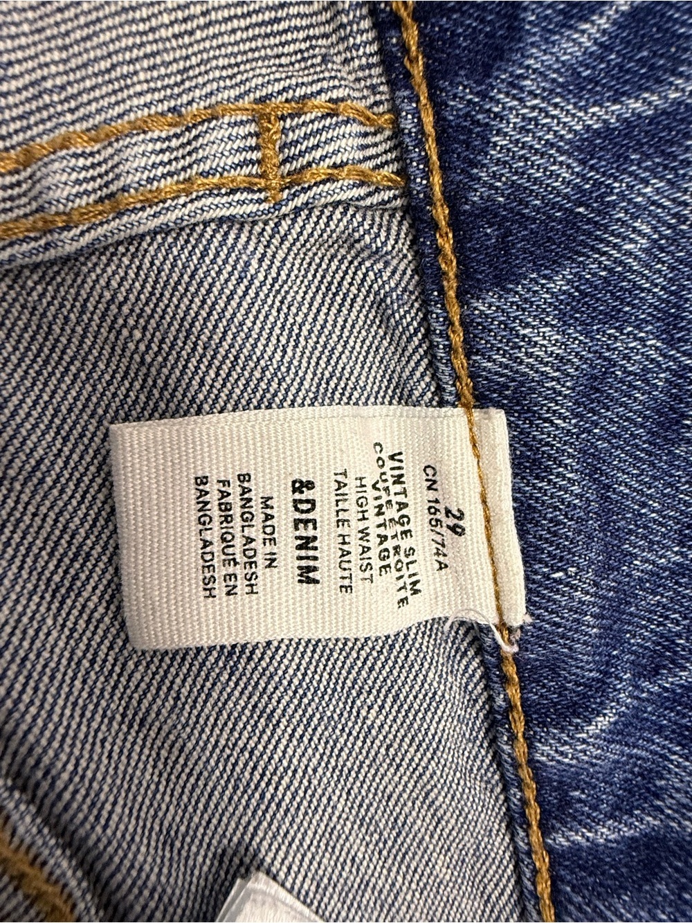 &Denim Vintage Slim High Waist Jeans – Size 29 - Picture 6 of 7